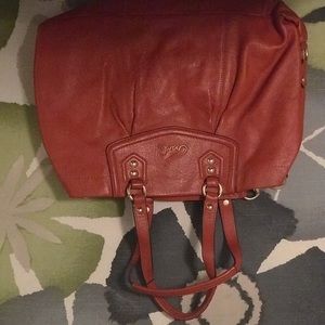 COGNAC COACH SATCHEL